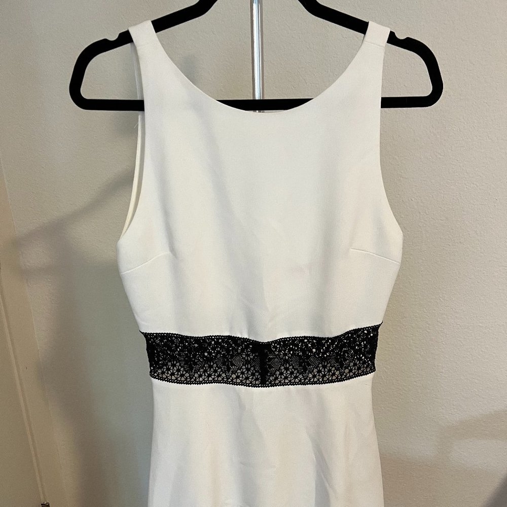 Alice + Olivia White and Black Mini Dress